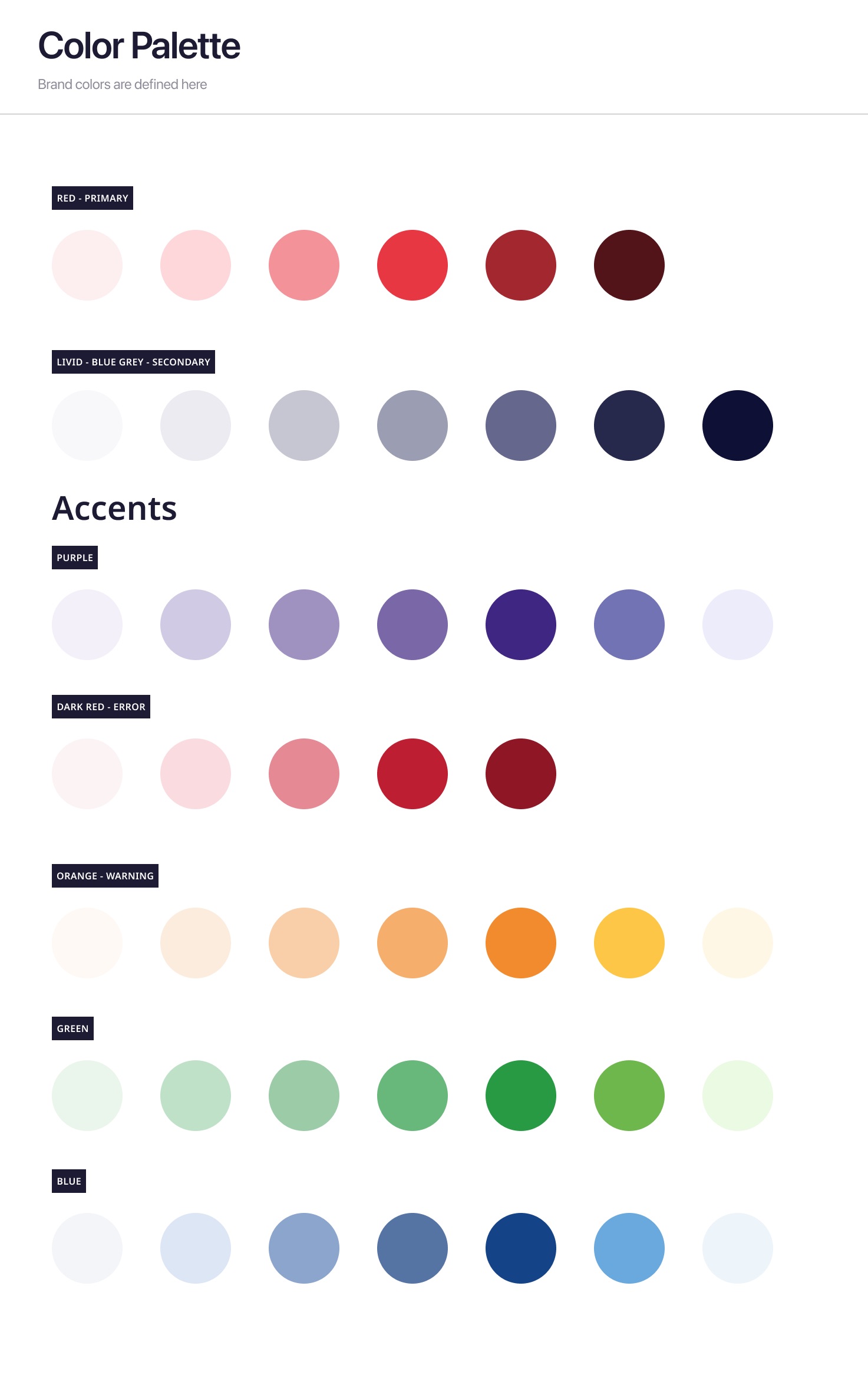 The full Tamkeen colour palette with the greyscale ramp and semantic pairs.